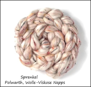 NEU Polwarth-Wolle-Viskose Nepps * Sprenkel *